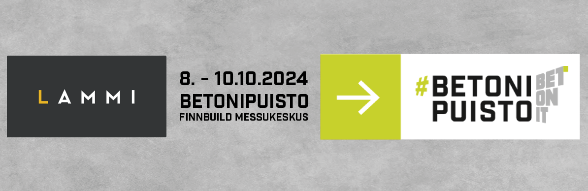 Tervetuloa Betonipuistoon. Lammin Betoni mukana Betonipuistossa FinnBuildissä 8.-10.10.2024